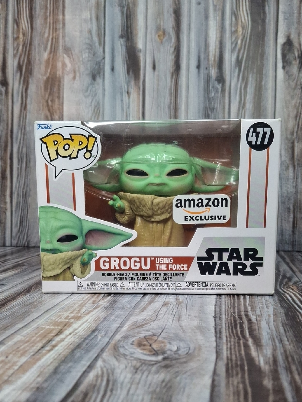 Funko Pop! Grogu USING THE FORCE Bobble-Head Star Wars 477 Mandalorian